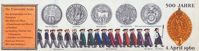 Bilderbogen zur Universitätsgeschichte anlässlich des 500 Jahr-Jubiläums 1960