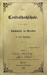 Lustspiel Centralhochschule M&auml;hly 1854