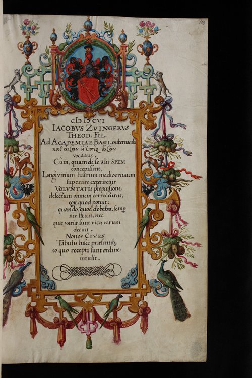 Jacob Zwinger, UB Mscr AN II, 3, 1606, II100r