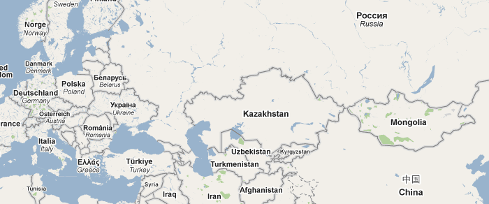 Kartenausschnitt Mittel-, Nord-, Osteuropa