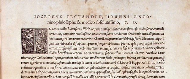 Joseph Tectander, &Uuml;bersetzung von Galen, Opera omnium utilissima, Basel 1536